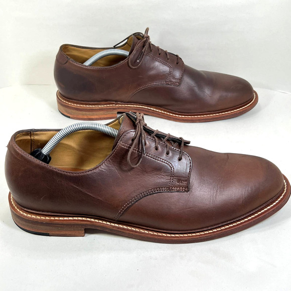 Classic Brown Leather Derby Shoes - Picture 4 of 11